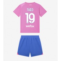 AC Milan Theo Hernandez #19 Tredje Dräkt Barn 2023-24 Kortärmad (+ Korta byxor)